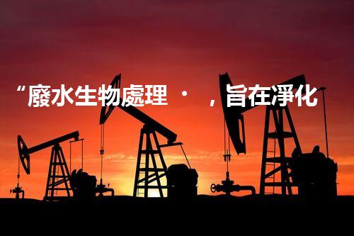 “廢水生物處理，旨在凈化水源，守護(hù)碧水藍(lán)天”